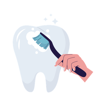 Cepillado de dientes  Ilustración