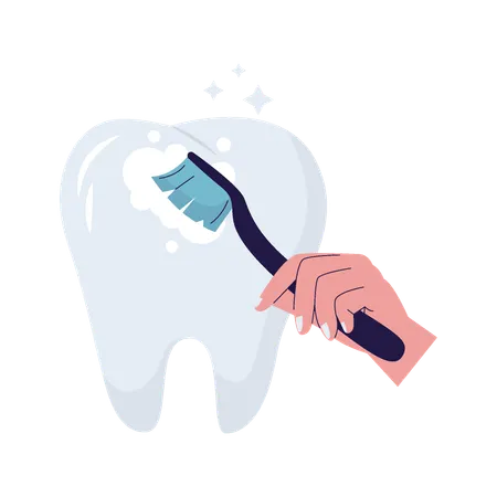 Cepillado de dientes  Ilustración