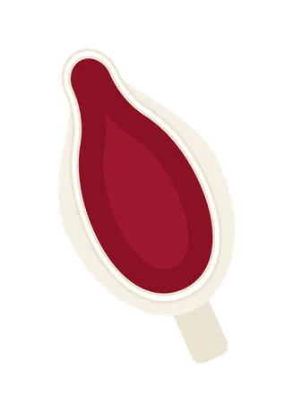 Ceramic sauce pourer  Illustration