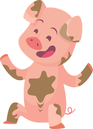 Sucio cerdo  Ilustración