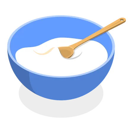 3 D Isometric Flat Vector Illustration Of Cereal Breakfast Bowls With Porridge Fruits Yogurt And Berries Item 6 Illustration
