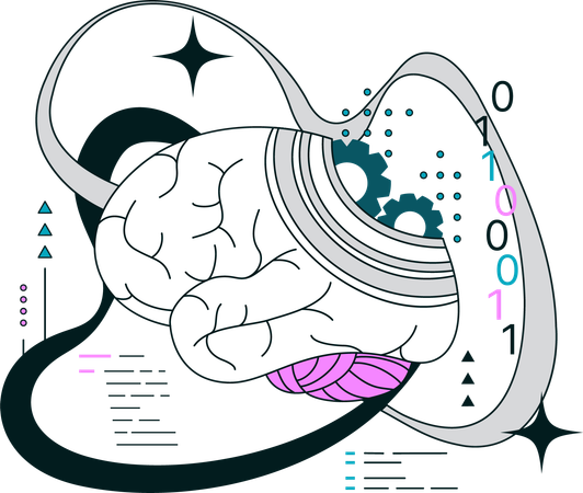 Cerebro robótico  Ilustración