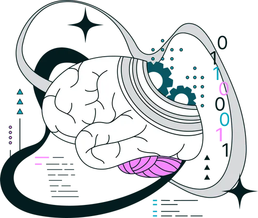 Cerebro robótico  Ilustración