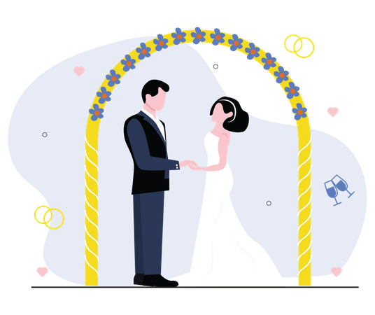 Ceremonia de la boda  Ilustración