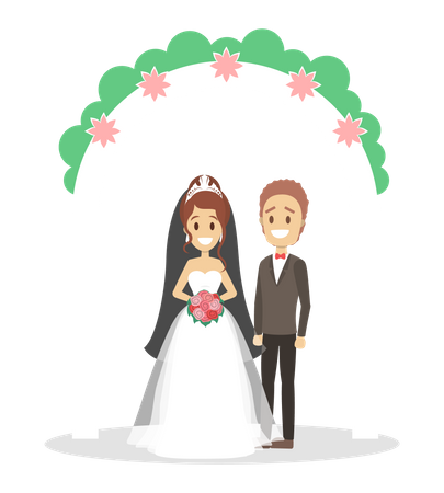 Ceremonia de la boda  Ilustración