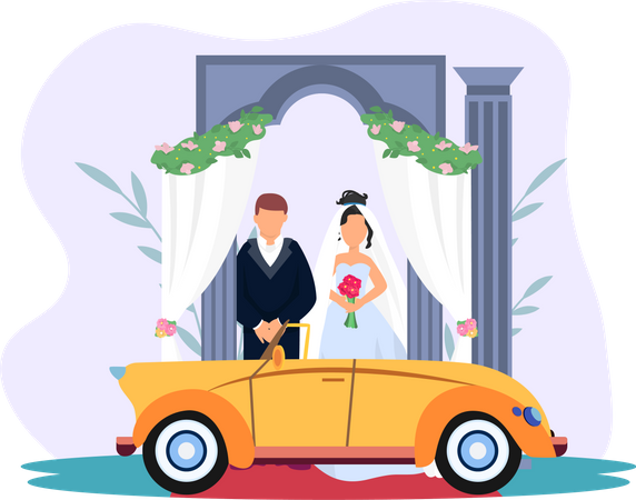 Ceremonia de la boda  Ilustración