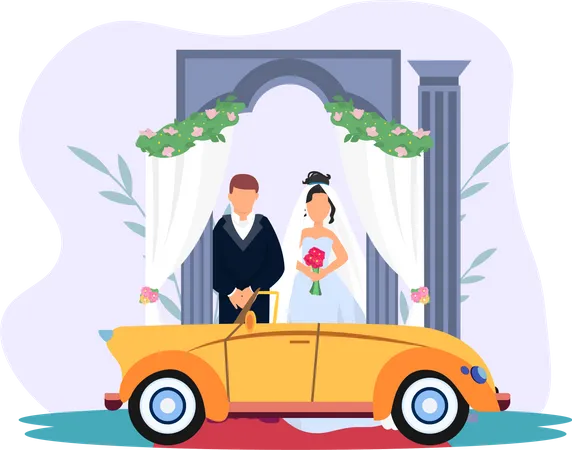 Ceremonia de la boda  Ilustración