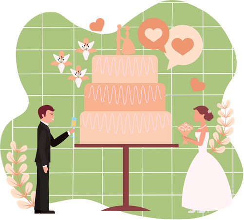 Ceremonia de la boda  Ilustración