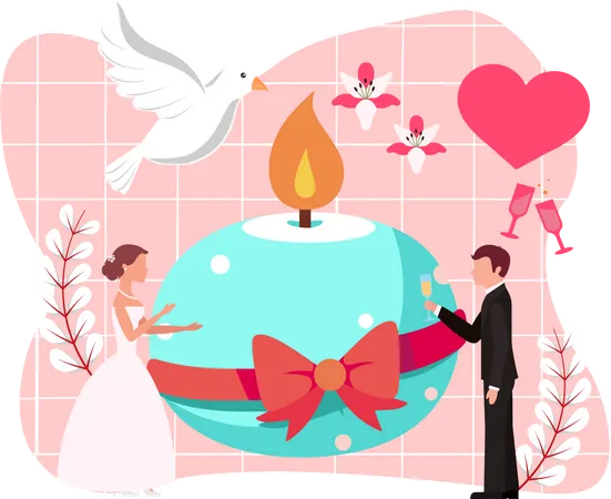 Ceremonia de la boda  Illustration