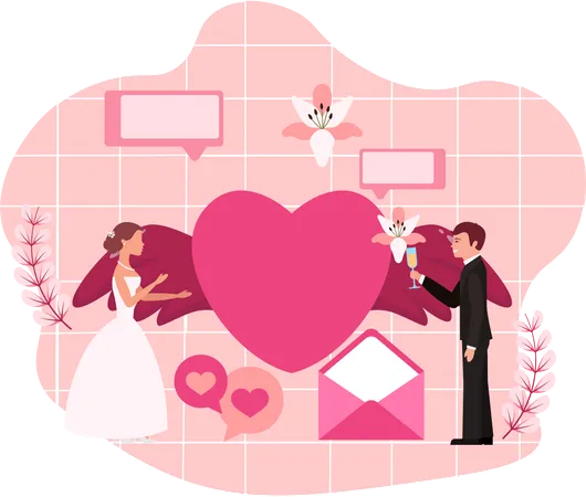 Ceremonia de la boda  Illustration