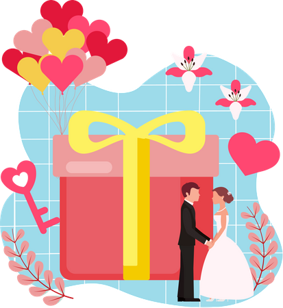 Ceremonia de la boda  Ilustración