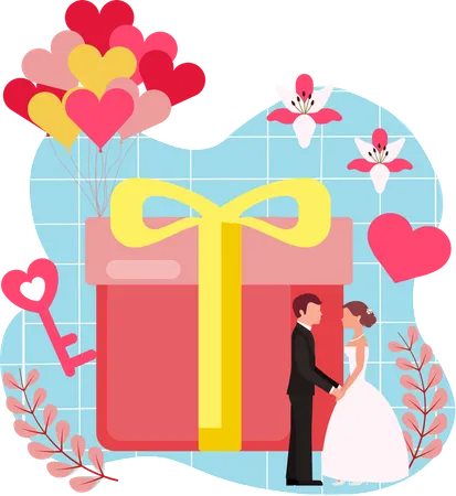 Ceremonia de la boda  Ilustración