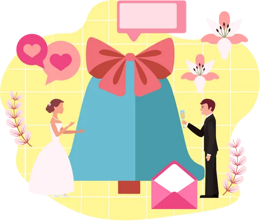 Ceremonia de la boda  Illustration