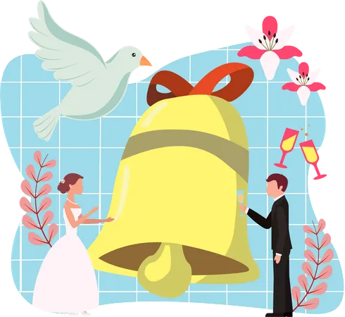 Ceremonia de la boda  Illustration