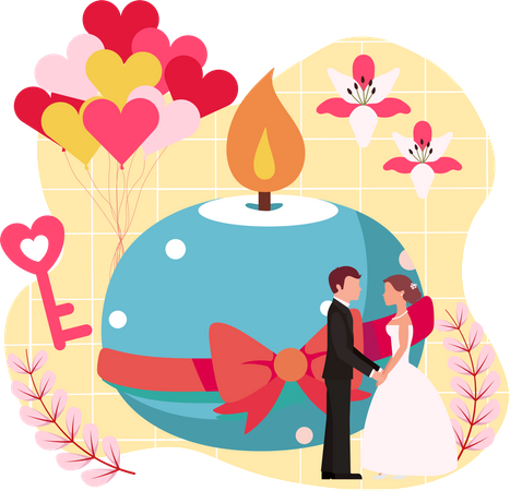 Ceremonia de la boda  Ilustración