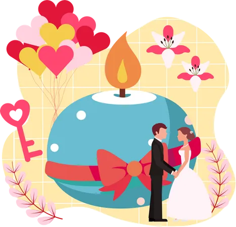 Ceremonia de la boda  Ilustración