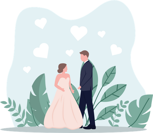 Ceremonia de la boda  Ilustración