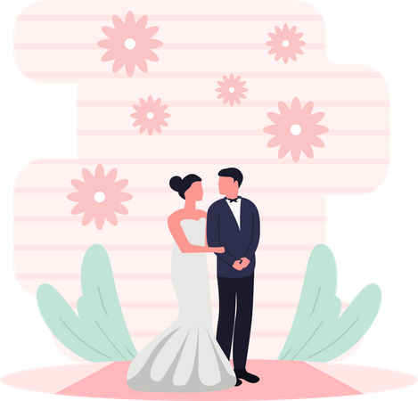 Ceremonia de la boda  Ilustración