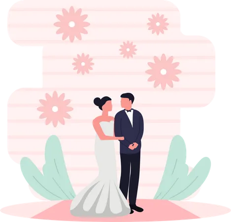 Ceremonia de la boda  Ilustración