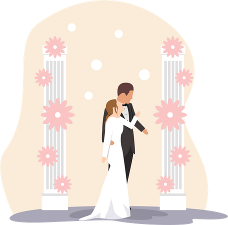 Ceremonia de la boda  Ilustración