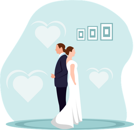 Ceremonia de la boda  Ilustración