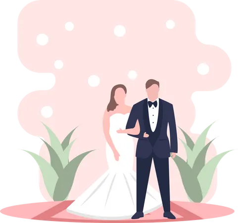 Ceremonia de la boda  Ilustración