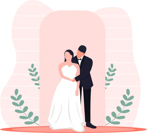 Ceremonia de la boda  Ilustración