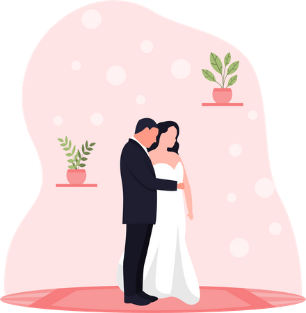 Ceremonia de la boda  Ilustración