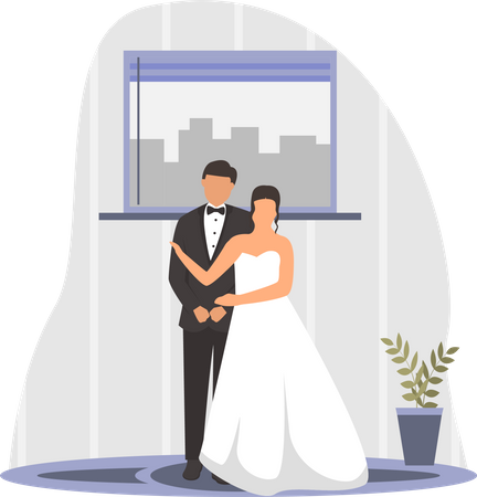 Ceremonia de la boda  Ilustración