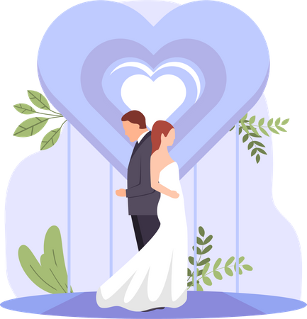 Ceremonia de la boda  Ilustración