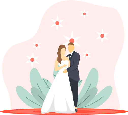 Ceremonia de la boda  Ilustración