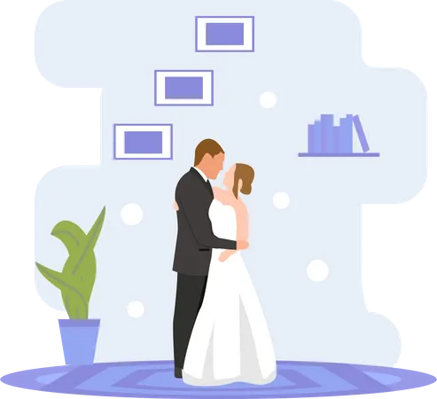 Ceremonia de la boda  Ilustración