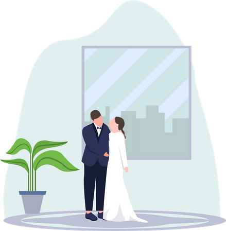 Ceremonia de la boda  Ilustración