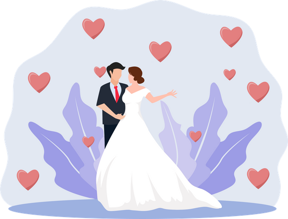 Ceremonia de la boda  Ilustración