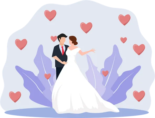 Ceremonia de la boda  Ilustración