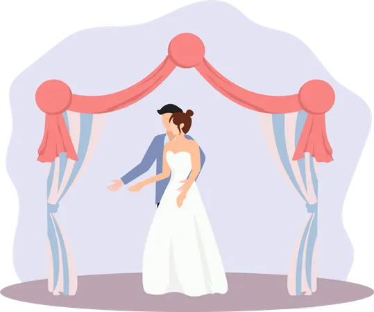 Ceremonia de la boda  Ilustración