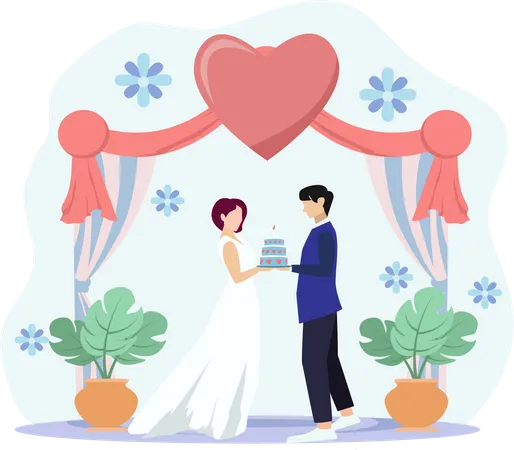 Ceremonia de la boda  Ilustración