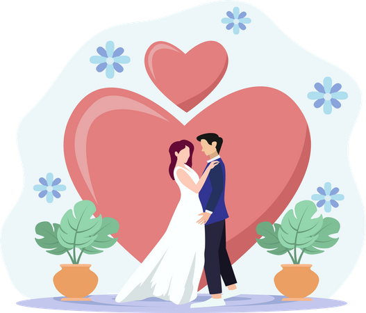 Ceremonia de la boda  Ilustración