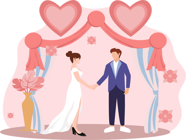 Ceremonia de la boda  Ilustración