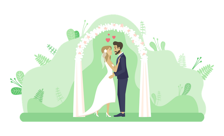 Ceremonia de la boda  Ilustración