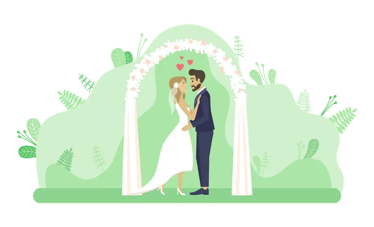 Ceremonia de la boda  Ilustración