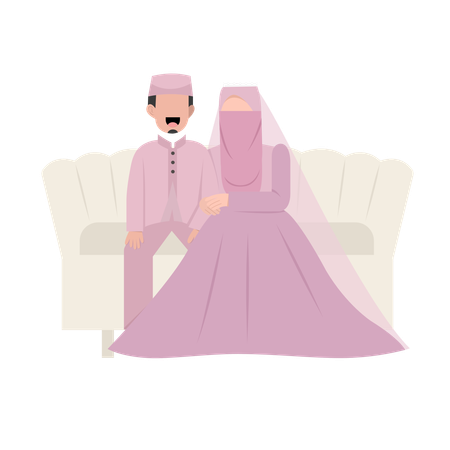 Ceremonia de nikah  Ilustración