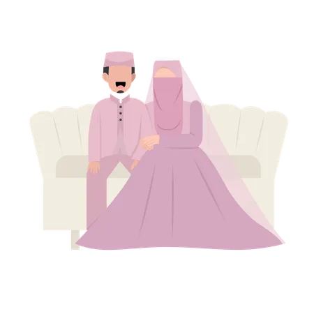 Ceremonia de nikah  Ilustración