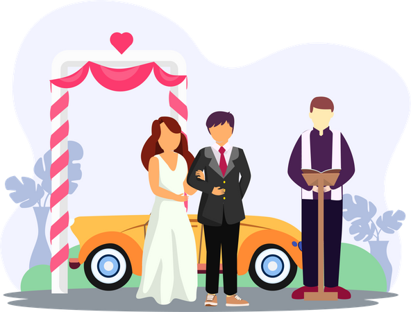 Ceremonia de boda  Ilustración