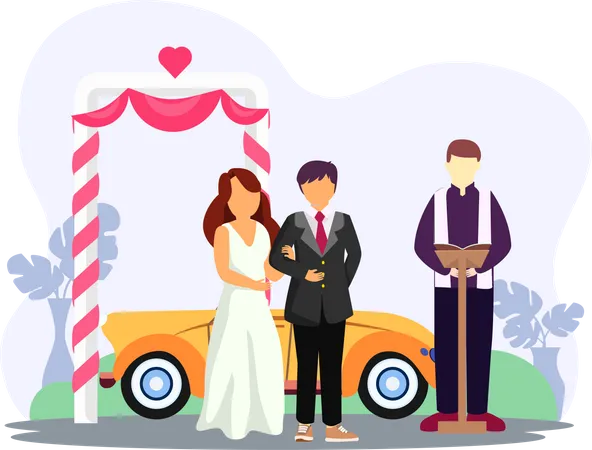 Ceremonia de boda  Ilustración