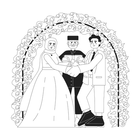 Ceremonia de nikah  Ilustración