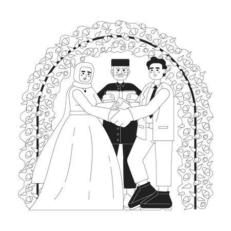 Ceremonia de nikah  Ilustración