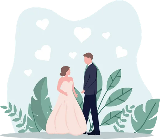 Cérémonie de mariage  Illustration