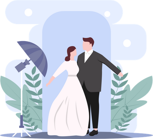 Cérémonie de mariage  Illustration