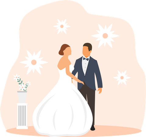 Cérémonie de mariage  Illustration